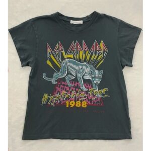 Def Leppard Hysteria Tour Japan '88 Small Women's Tee Gray Daydreamer